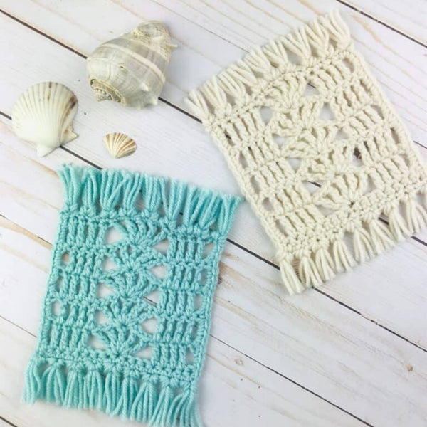 sky blue mug rug