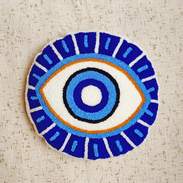 Ella Evil Eye Round Pillow Cover