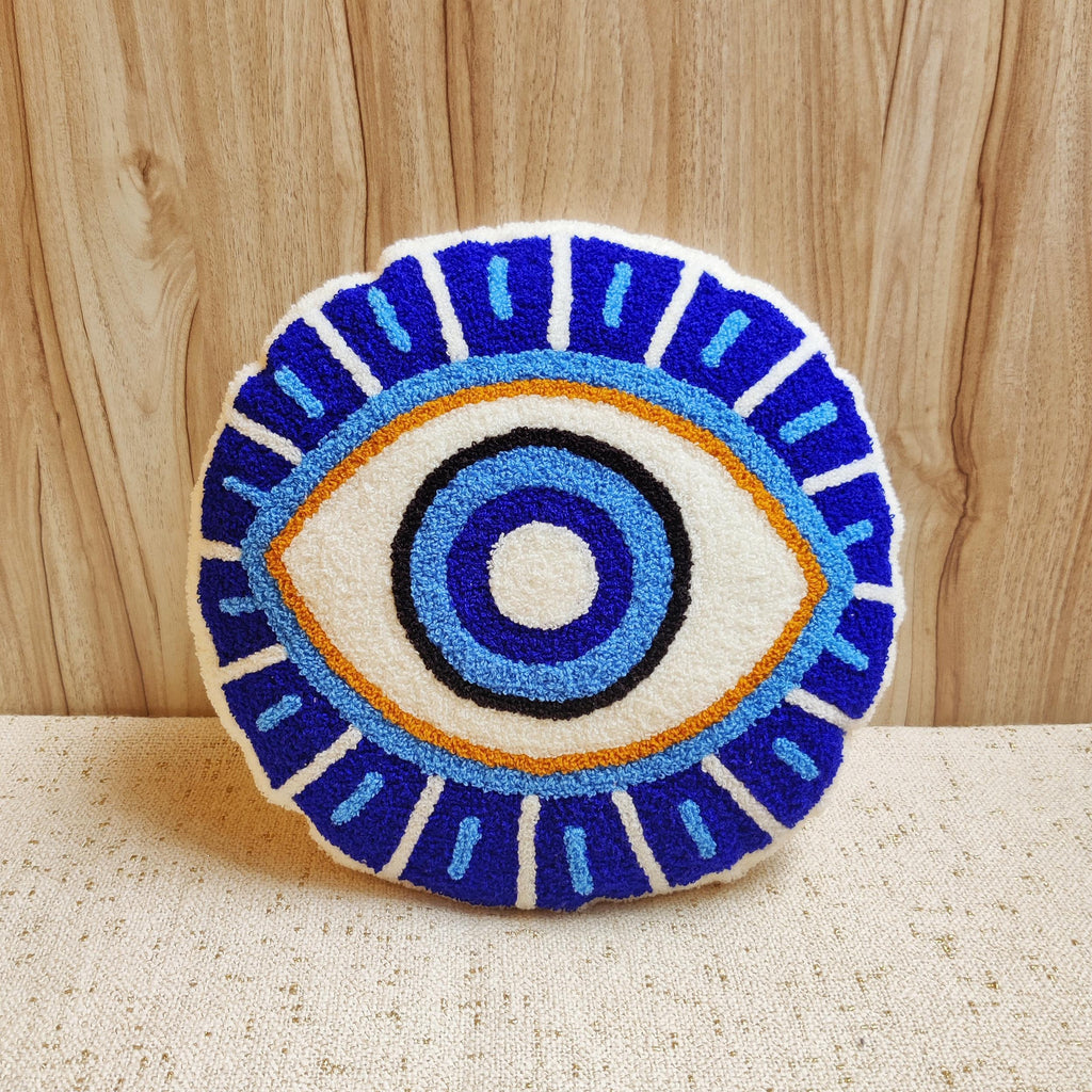 Ella Evil Eye Round Pillow Cover