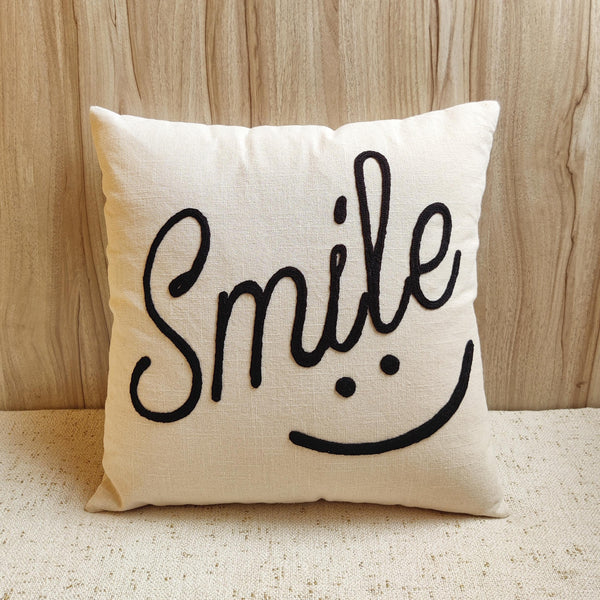 SMILE Here Pillow Cover