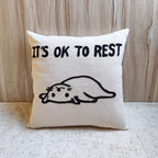 Its Ok To Rest Pillow Cover