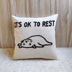 Its Ok To Rest Pillow Cover