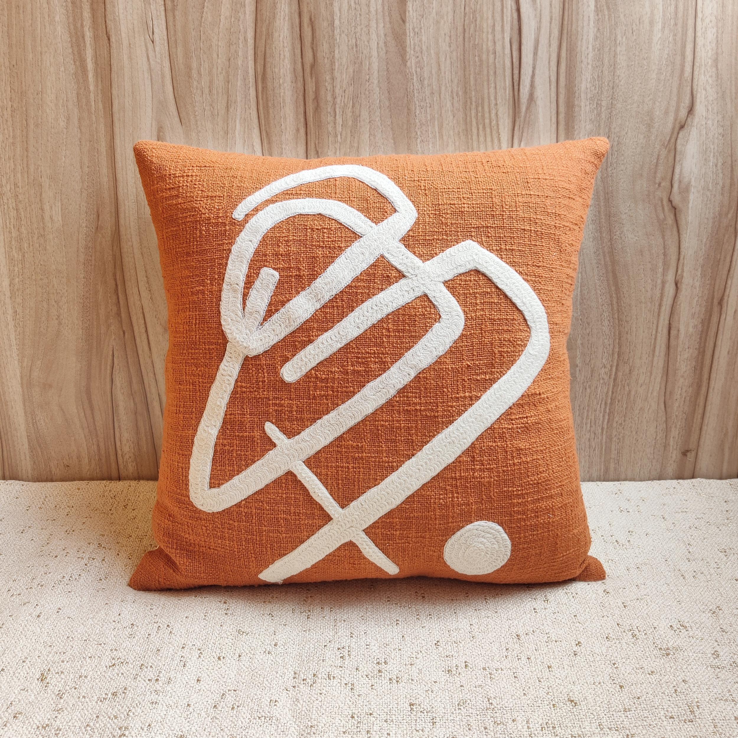 HUGO Rust Orange Pillow Cover