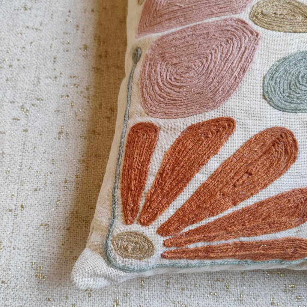 BESTIE Floral Pillow Cover