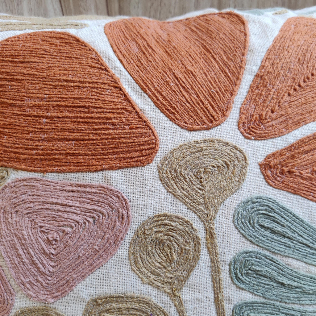 BESTIE Floral Pillow Cover