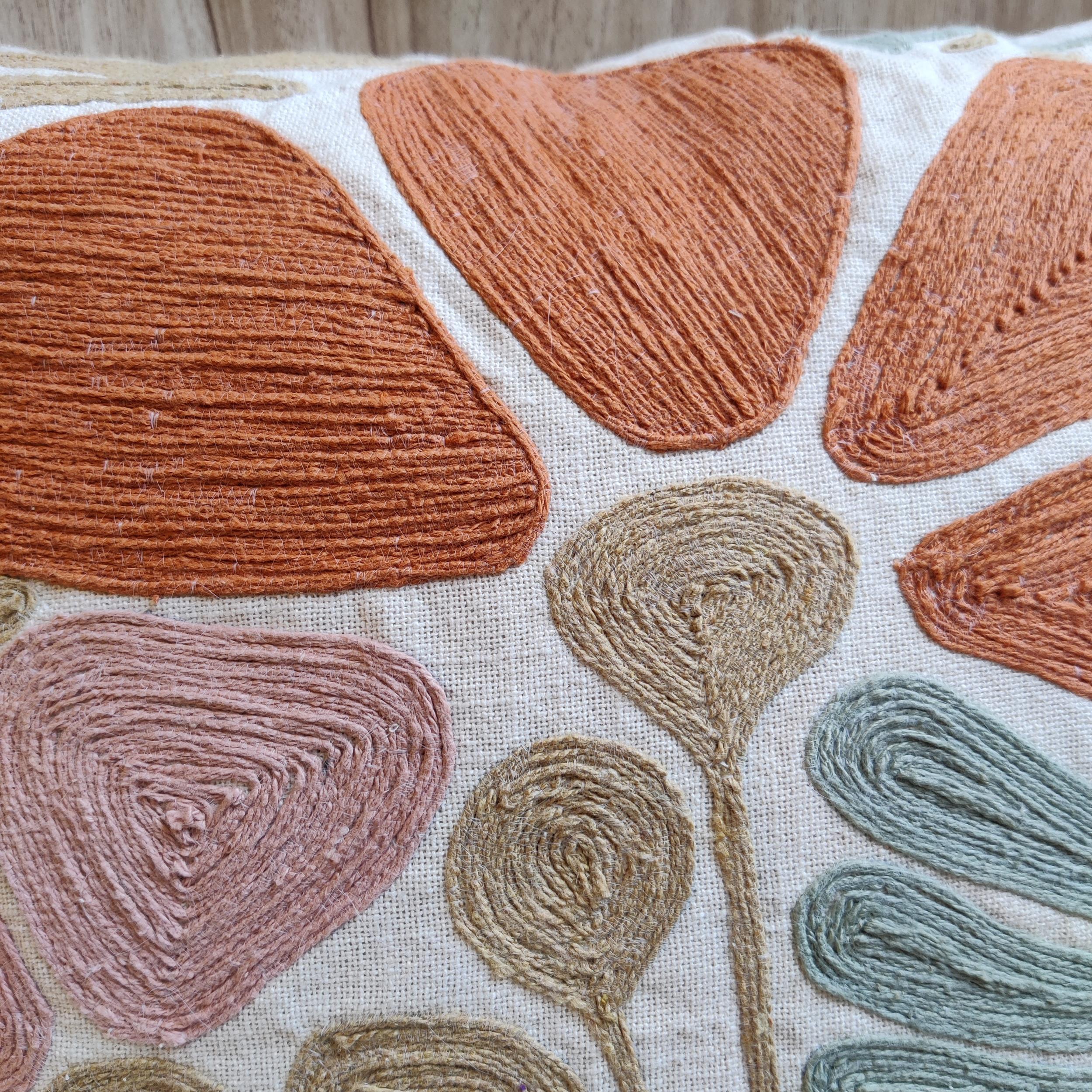BESTIE Floral Pillow Cover