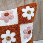ALARA Rust Checkered Pillow Cover