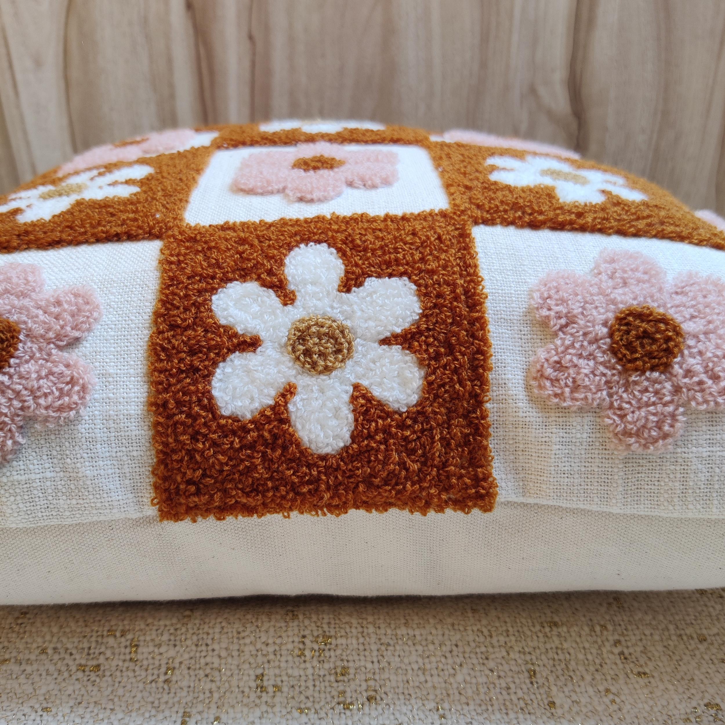 ALARA Rust Checkered Pillow Cover