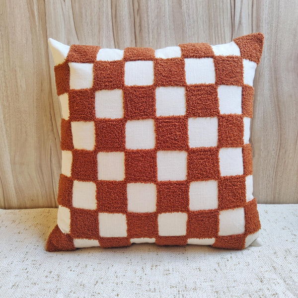 POPPY Checkered Pillow Cover