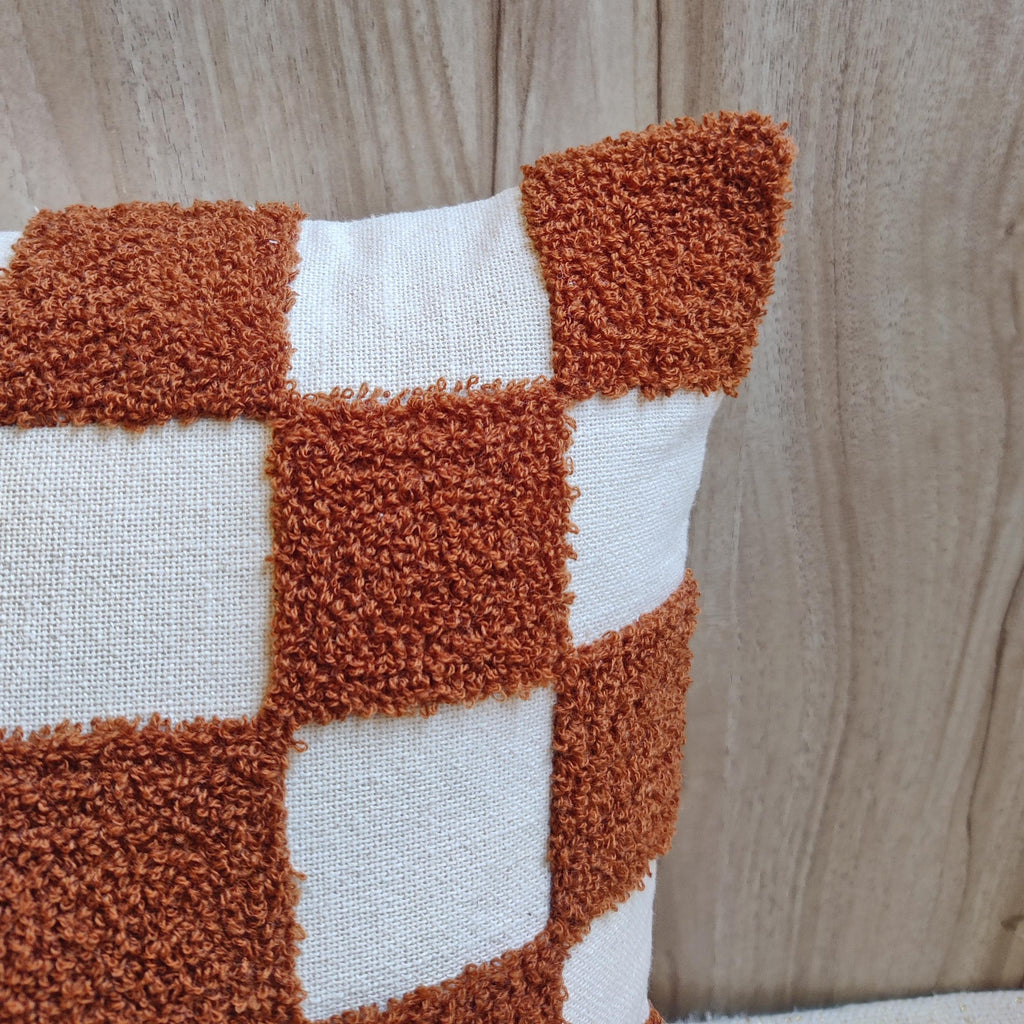 POPPY Checkered Pillow Cover