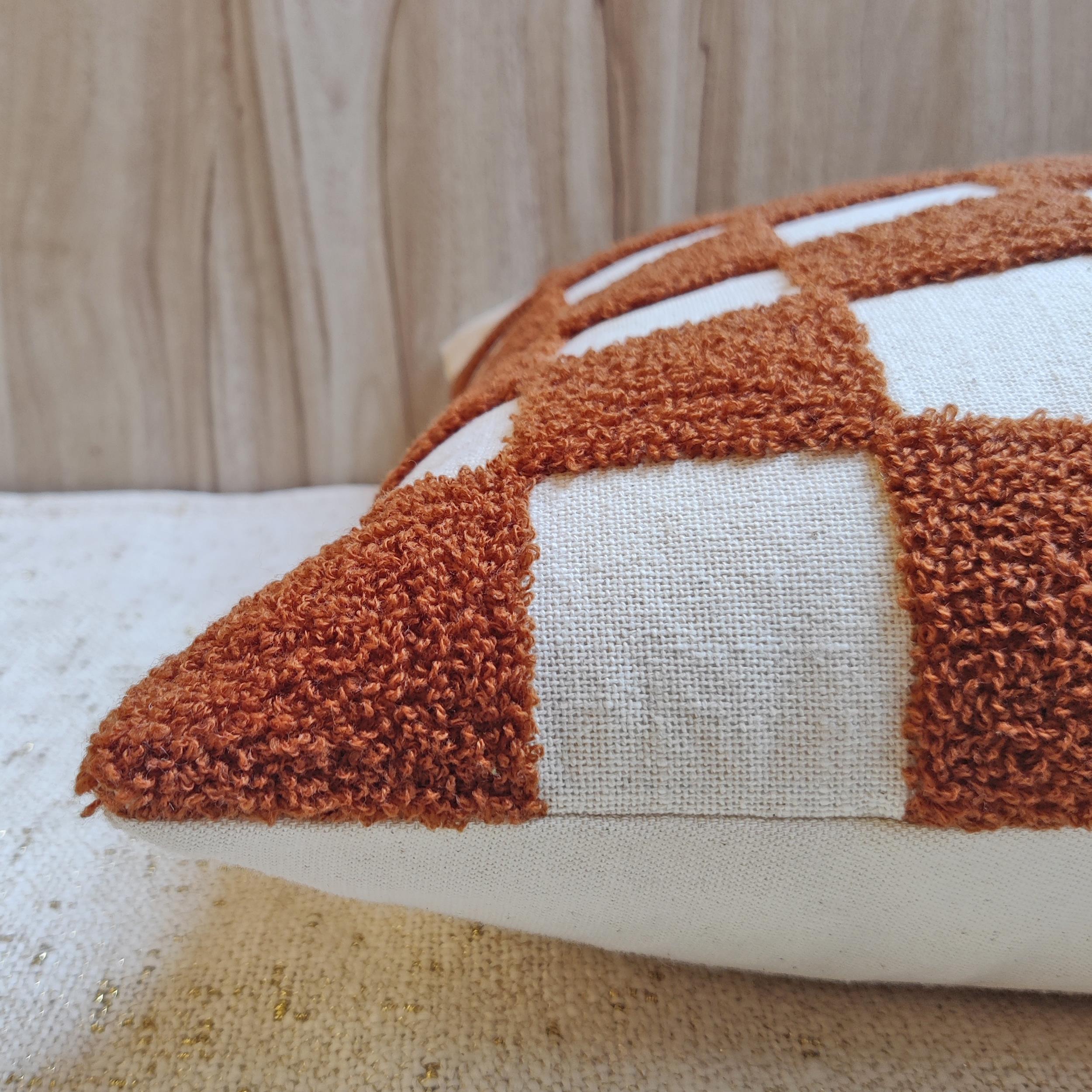 POPPY Checkered Pillow Cover
