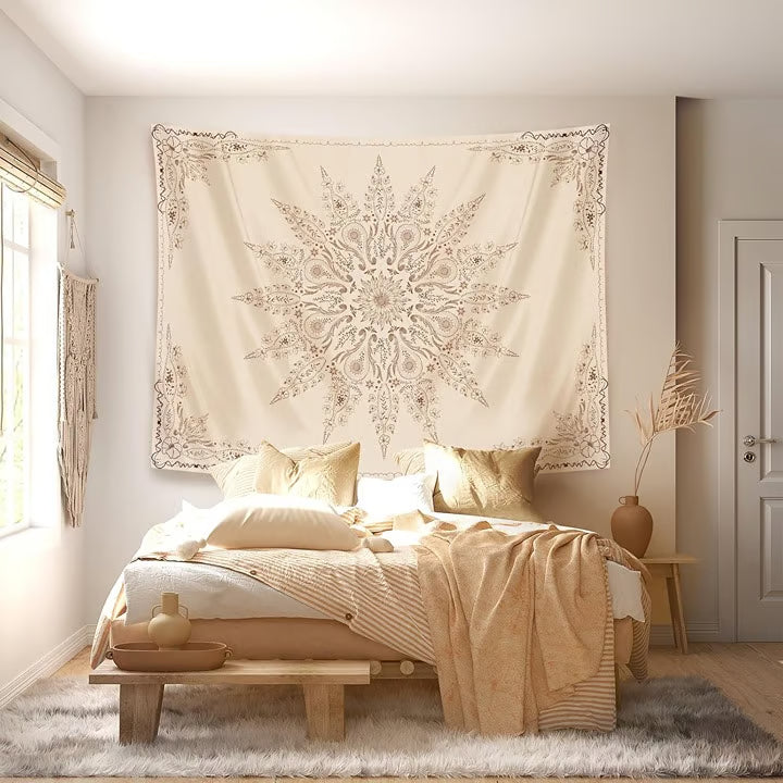 white tapestry